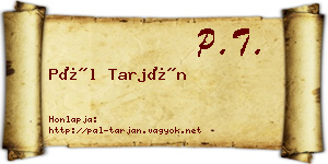Pál Tarján névjegykártya